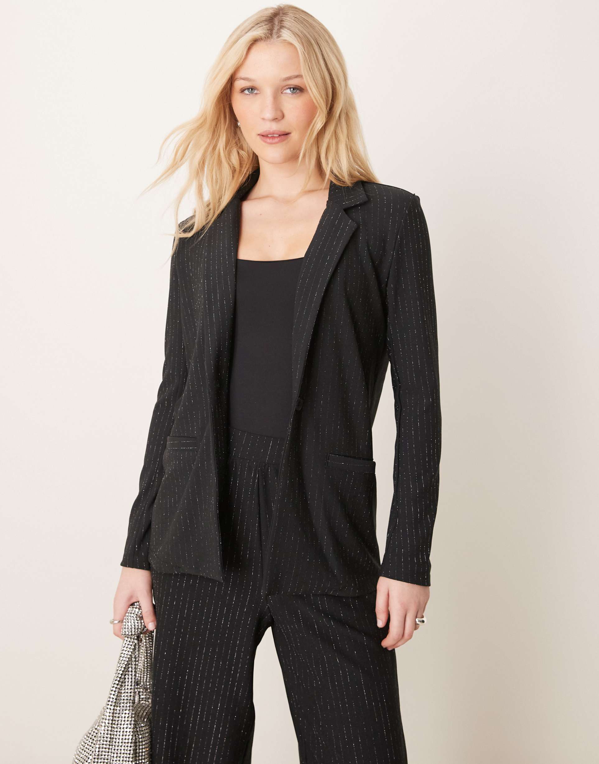 jdy blazer in black - part of a set