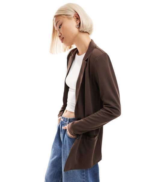 JDY - Blazer oversize - Marron chocolat - view 1