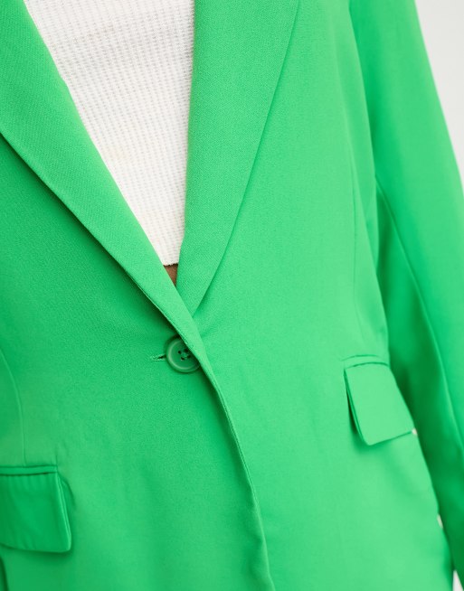 JDY - Blazer oversize verde acceso in coordinato, 4 di 4