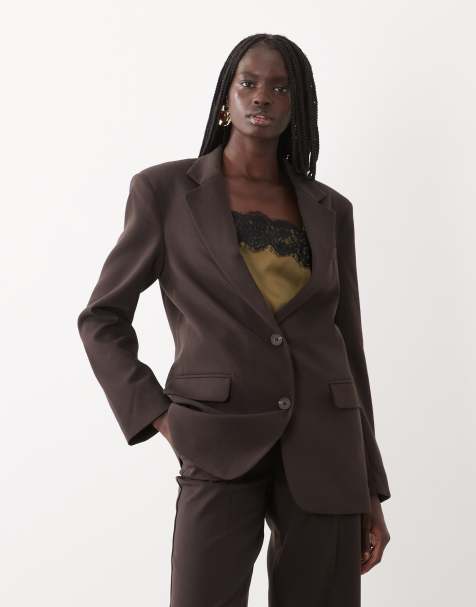 JDY blazer sartoriale coordinato marrone - view 1
