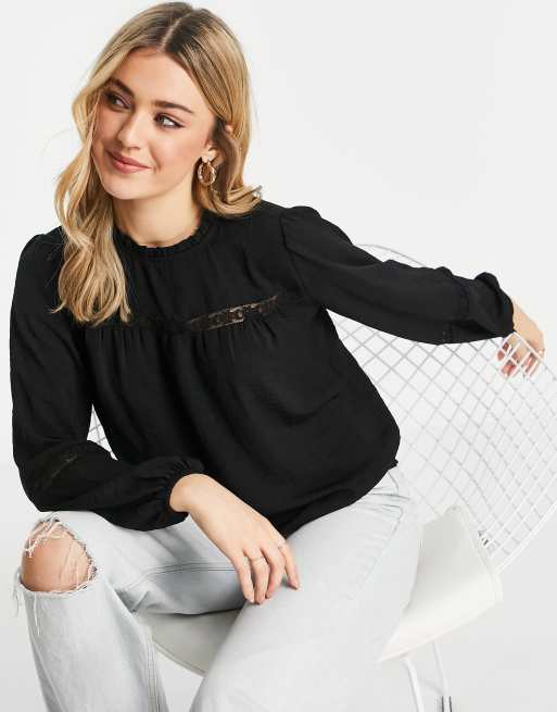 JDY - Blouse en dentelle - Noir, 3 de 4