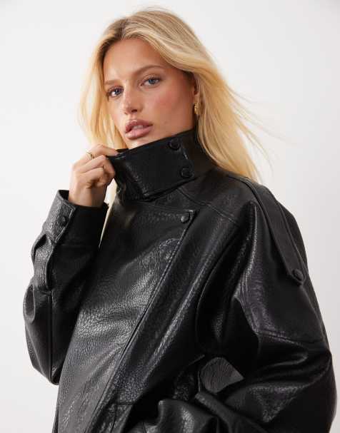 JDY - Bomber en similicuir - Noir - view 1