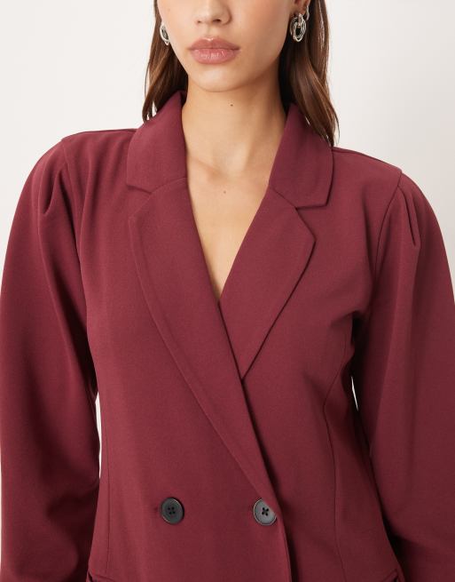 JDY - Bordeauxrød blazer-kjole, 4 af 4