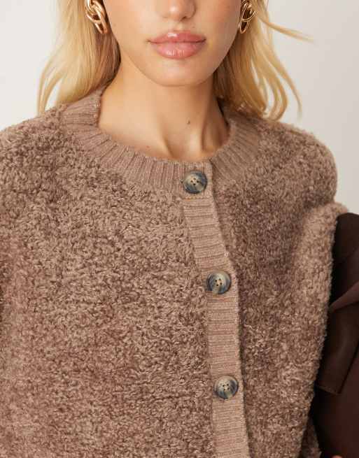 JDY - Borg vest in lichtbruin, 3 van 4