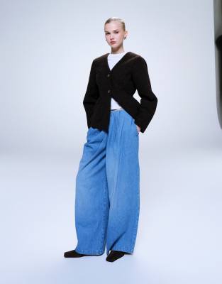 Jdy Boucle Structured Jacket In Brown