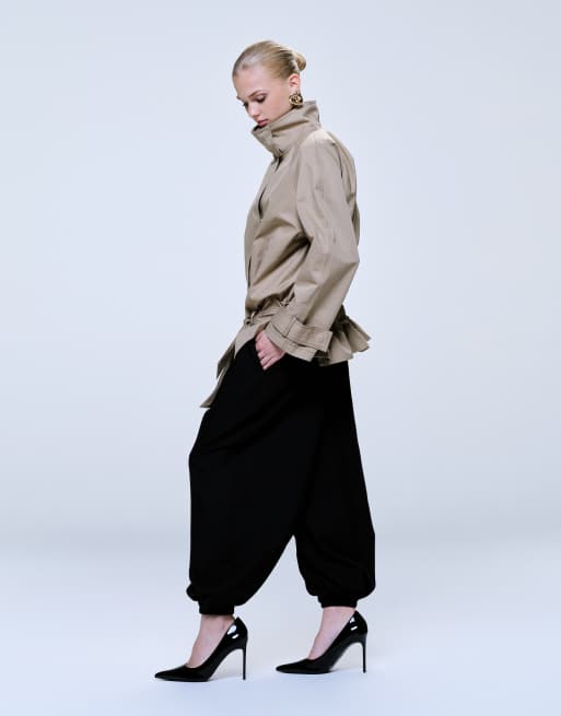 JDY - Broek met halfhoge taille en ballonpijpen in zwart, 3 van 5