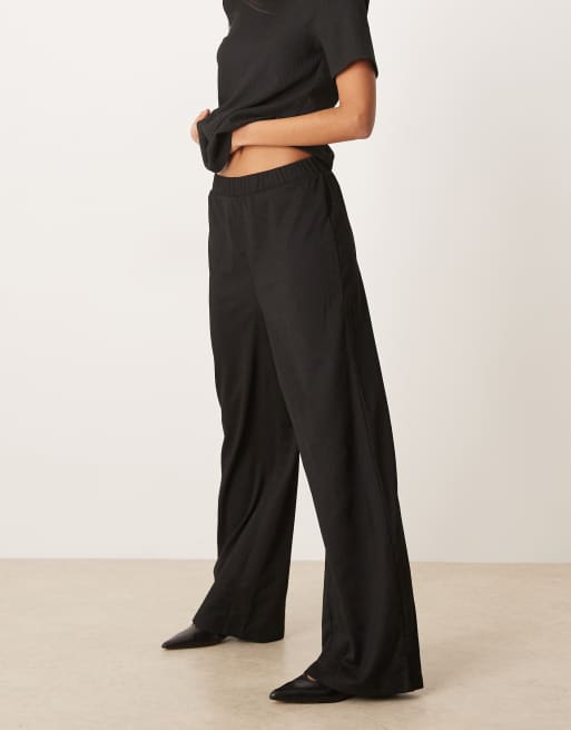 JDY - Broek met wijde pijpen in zwart, deel van co-ord set, 4 van 5