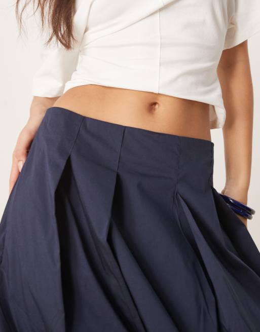 JDY bubble hem mini skirt in navy, 2 of 5