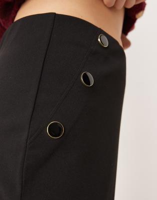 Jdy Button Detail Mini Skirt In Brown