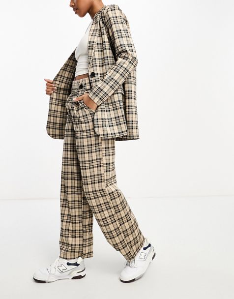 Plaid Tailored Trousers