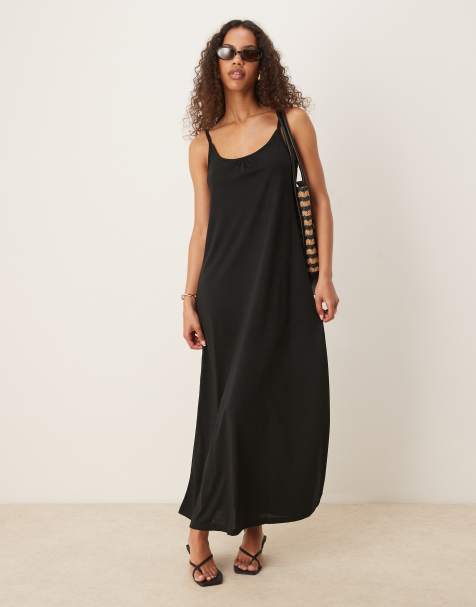 JDY cami maxi dress in black - view 1
