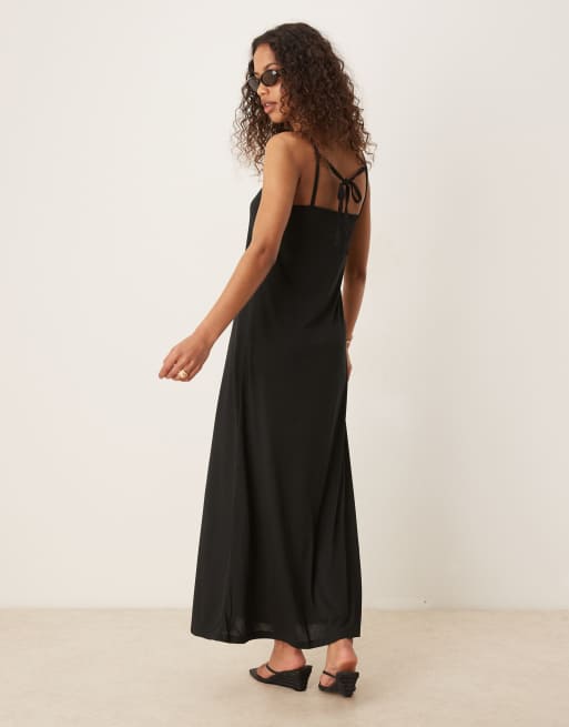 JDY cami maxi dress in black, 4 of 4