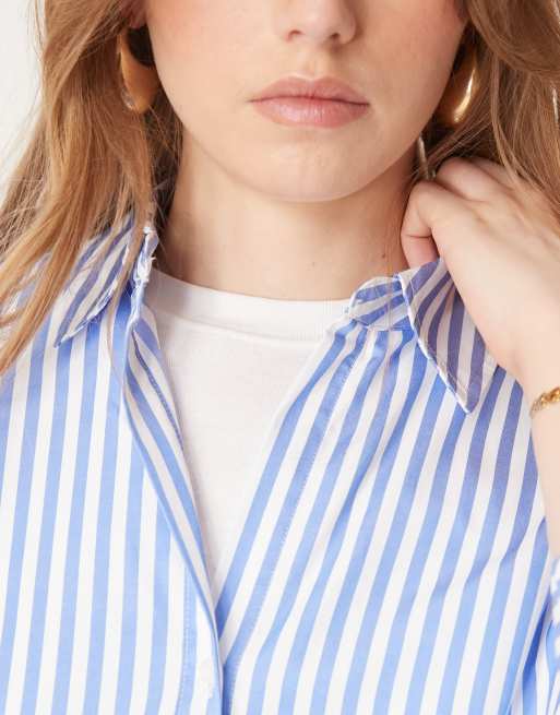 JDY - Camicia ampia blu a righe, 4 di 4