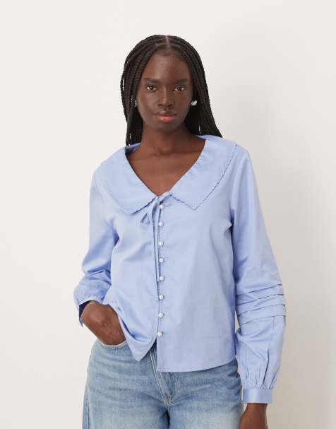 JDY - Camicia azzurra con colletto - view 1