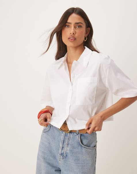 JDY - Camicia corta bianca - view 1