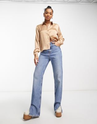 Camicia in raso champagne-Brown - JDY Camicia donna  - immagine3