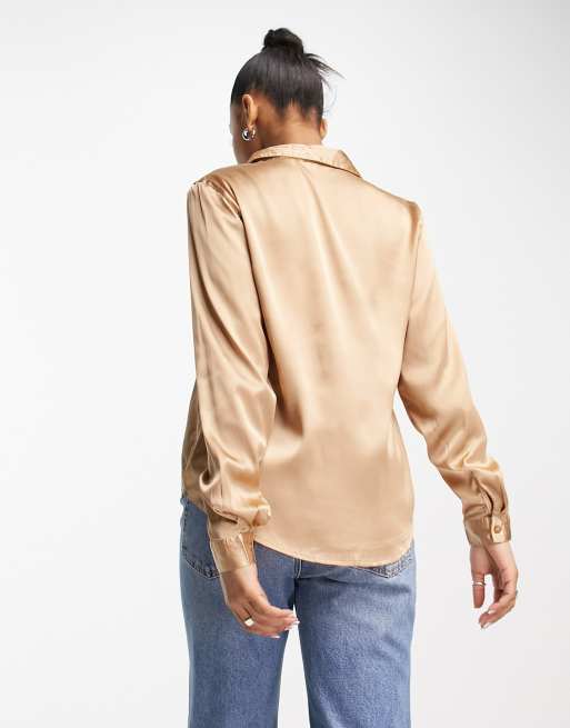 JDY - Camicia in raso champagne, 4 di 4