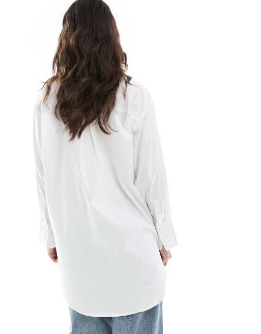 Camicione top lungo bianco