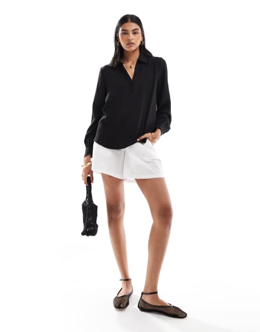 JDY - Camicia testurizzata nera