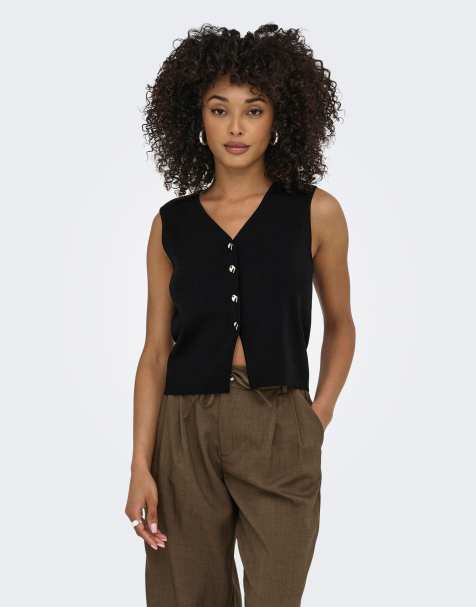 JDY - Canotta in maglia nera - view 1