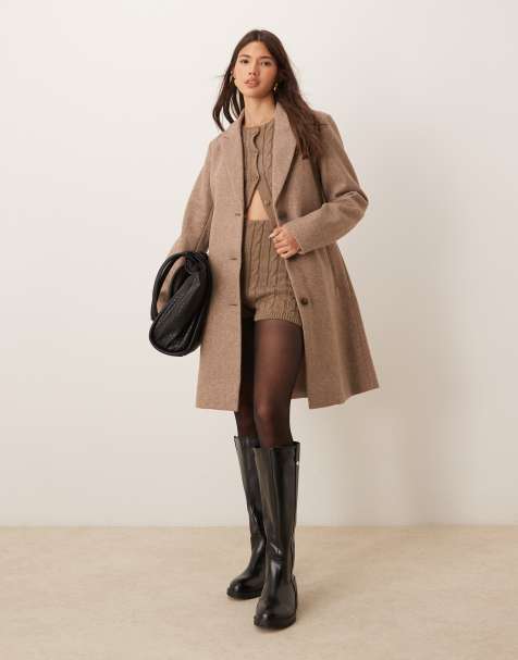 JDY - Cappotto taglio lungo beige scuro - view 1