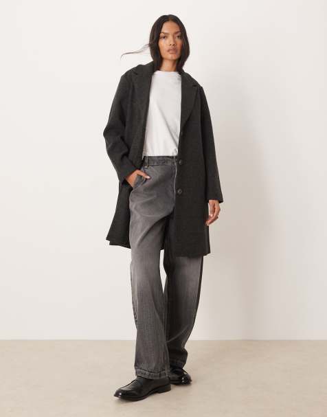 JDY - Cappotto taglio lungo nero - view 1