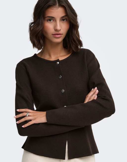 JDY cardigan i chokoladebrun, 4 af 7
