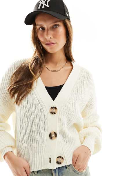 JDY - Cardigan in maglia crema - view 1