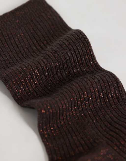 JDY chaussettes à paillettes marron, 3 de 3