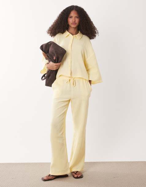 JDY cheesecloth co-ord in buttermilk - view 1