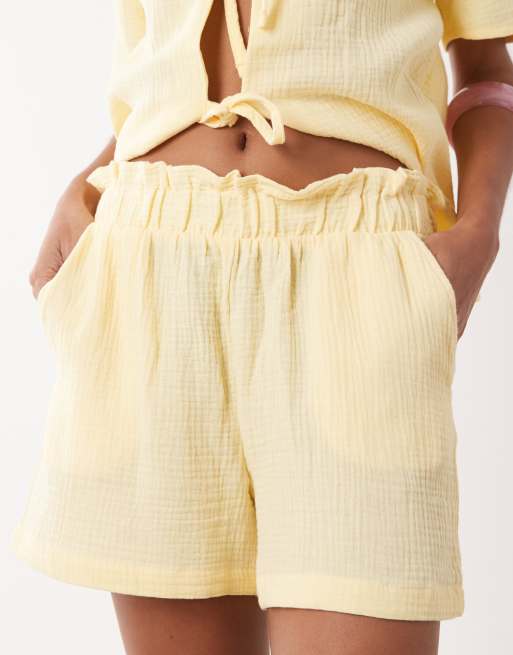 JDY cheesecloth shorts in buttermilk - part of a set, 4 of 5