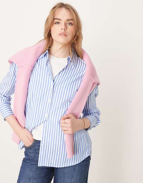 JDY - Chemise ample à rayures - Bleu - view 1