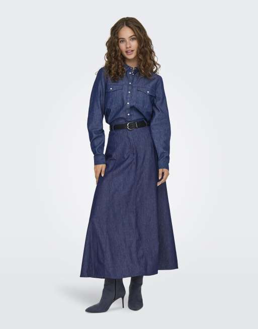 JDY - Chemise en jean - Bleu moyen