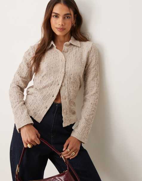 JDY - Chemise texturée - Beige - view 1