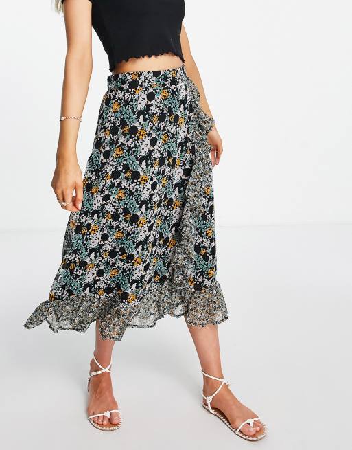 Chiffon wrap 2025 midi skirt