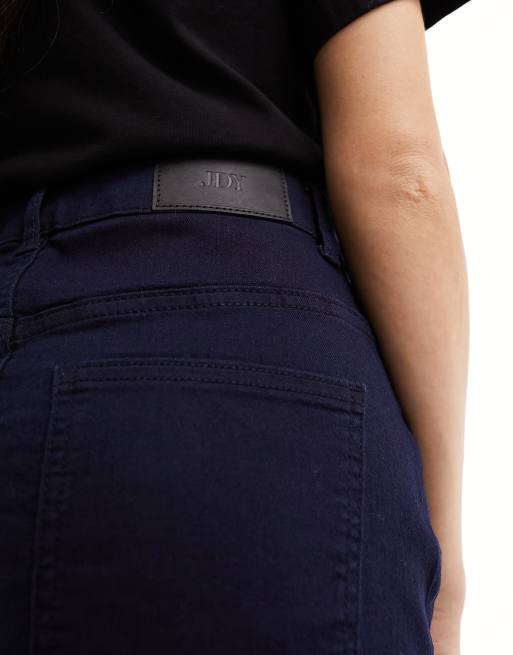 JDY – Ciemnoniebieska jeansowe spódnica mini z podwyższonym stanem, 2 z 5