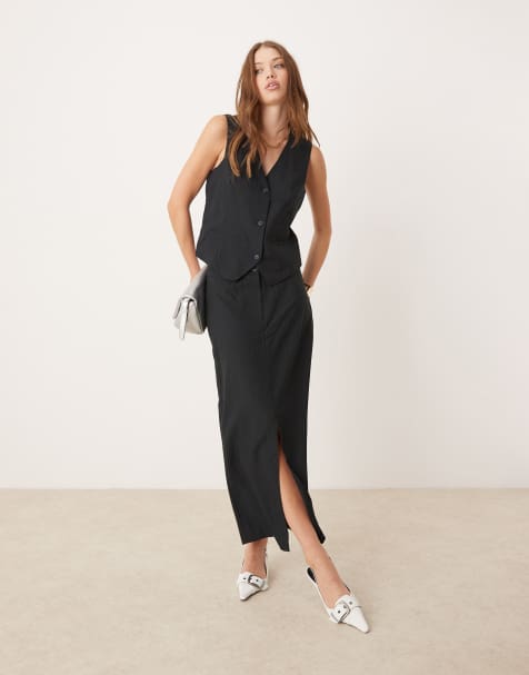 JDY co-ord in dark navy pinstripe - view 1