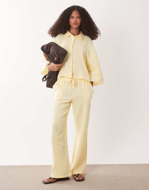 JDY - Coordinato in mussola color latticello