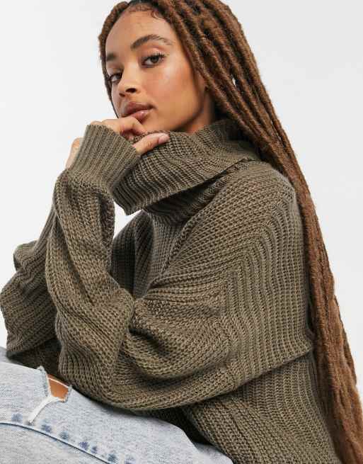 Oversize cowl neck outlet sweater