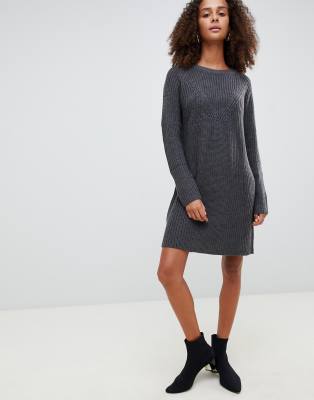 dark grey jumper dress