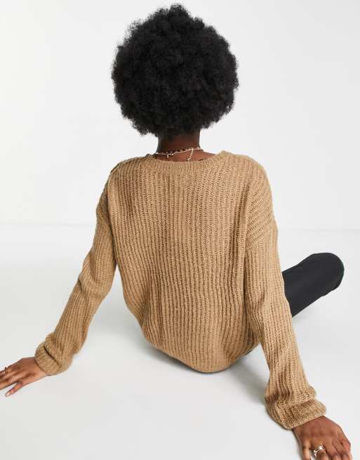 JDY crew neck sweater in beige, 2 of 4