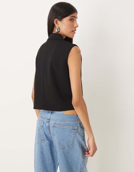JDY – Cropped Weste in Schwarz, 3 von 4