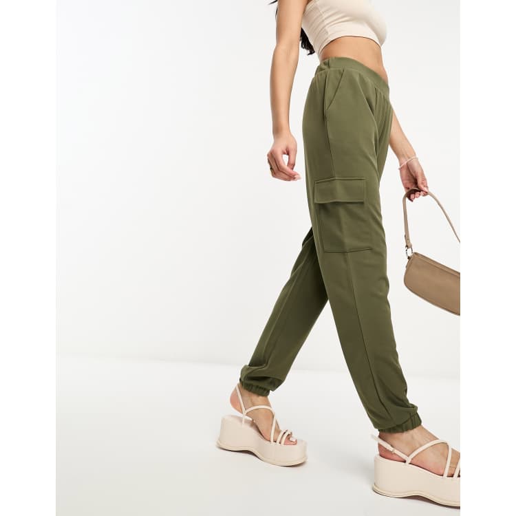 Khaki cuffed deals pants womens