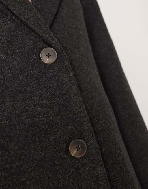 JDY – Czarny płaszcz o wydłużonym fasonie, 3 z 4