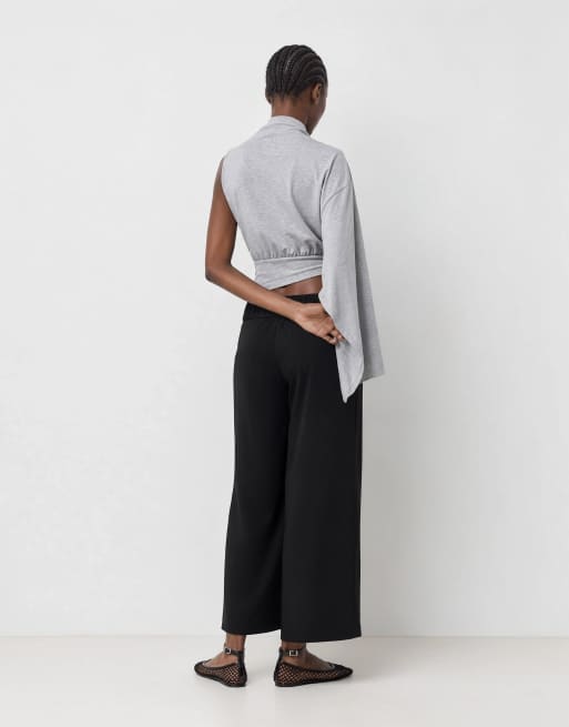 JDY – Dad-Hose mit Knopfdetail und weitem Bein in Schwarz, 8 von 10