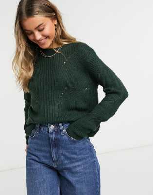 dark green knitted jumper