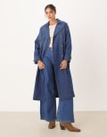 [JDY] JDY denim trenchcoat in dark blue 3XL Dark blue