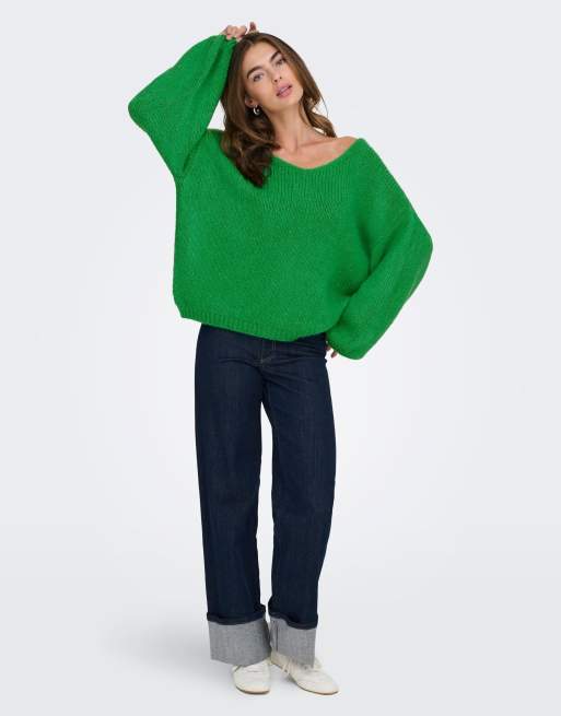 JDY Dinea pull réversible à manches longues vert, 3 de 7