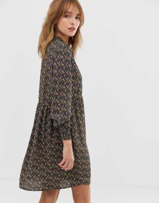 jdy ditsy printed smock dress