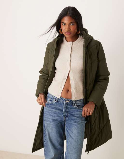 JDY - Doudoune longue et imperméable - Vert foncé, 2 de 4